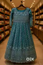 Blue Designer Anarkali Gown – Heavy Embroidery (New)