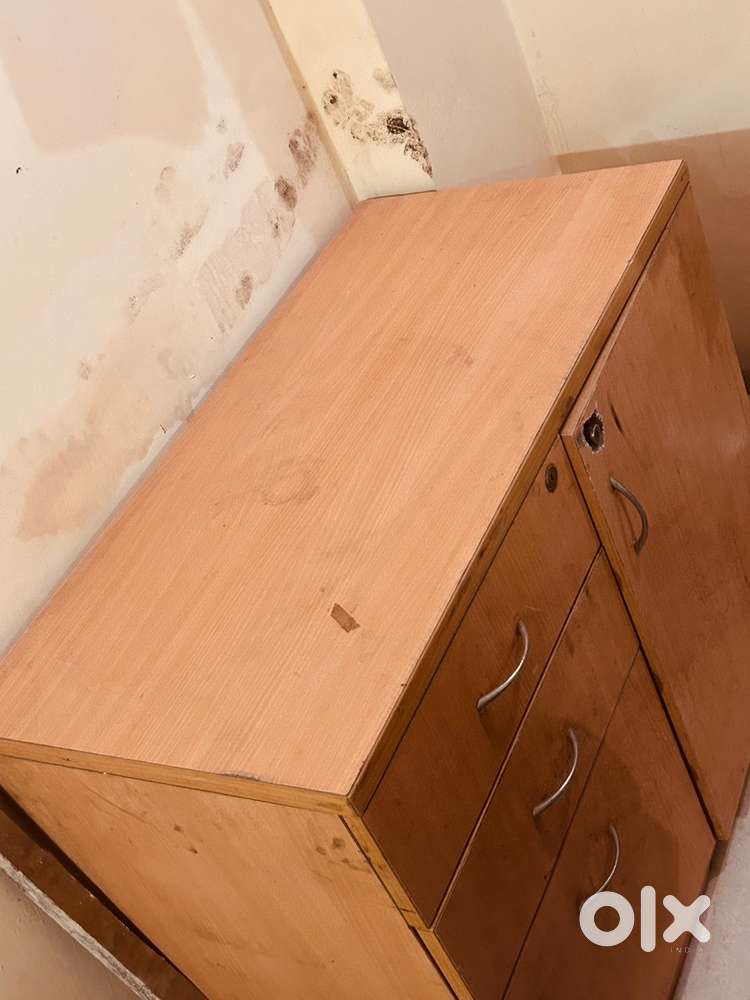 Wooden Office Study Table with Storage