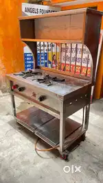 Food Counter | Fast Foods Two Burner Counter, For Street Food Stall