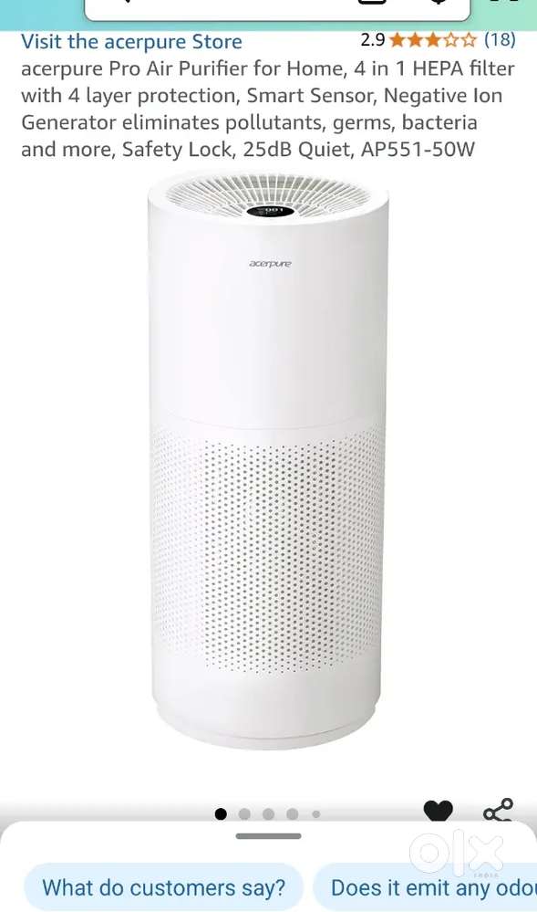 acerpure Pro Air Purifier for Home, 4 in 1 HEPA filter with 4 layer