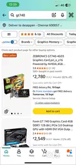 Graphics card 4GB GT 740