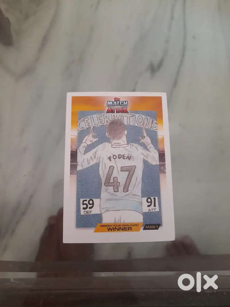 Foden drawn match attax card