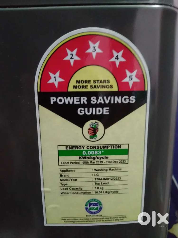 LG top end washing machine