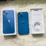 iPhone 13 blue with also accessories emi also available