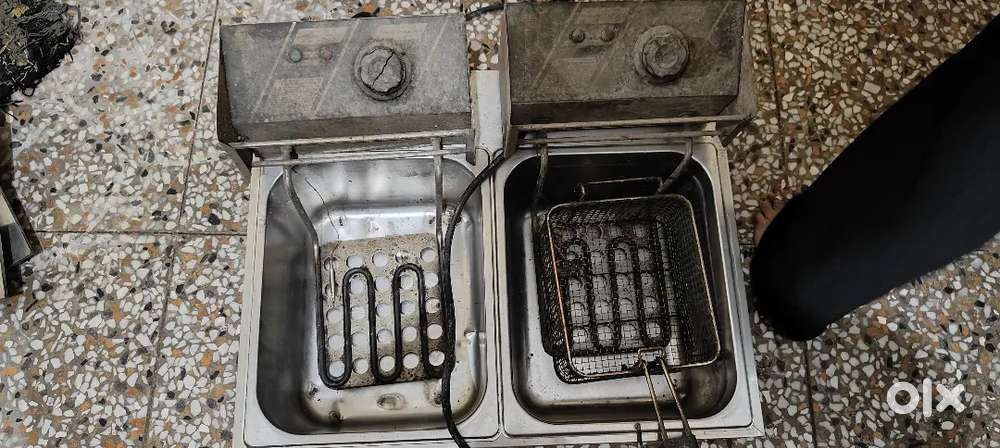 Commercial Stainless Steel Double Deep Fryer 