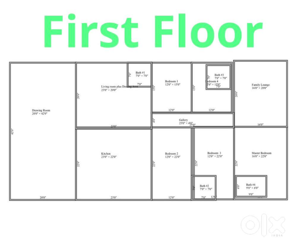 6bhk with dinning big lounge big drawwing room sunlight