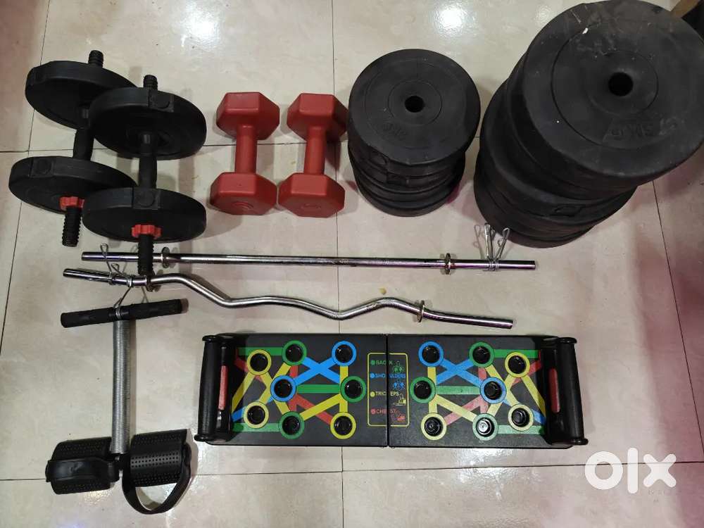 Unused 50 KG Weight Full Home Gym Workout Set /- Bargaining Available