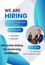 Freshers can also apply..