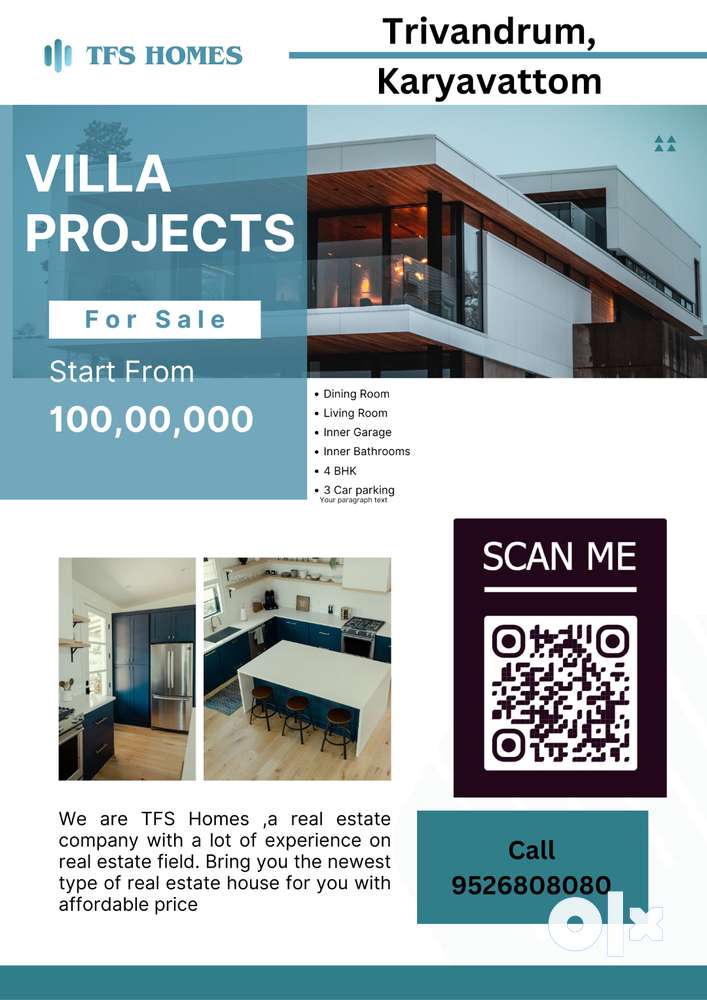 Luxury Villas by TFS Homes - Trivandrum Karyavattom kazhakoottam lncpe