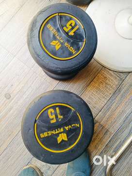 15 kg dumbbells pair