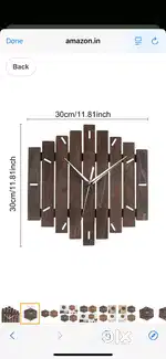 Hand made wall clock- Wooden!!