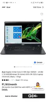 Acer aspire 3 i3 10th generation a315-56-323j
