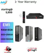 full set cpu  Ram - 8GB DDR3  Hard disk - 500GB  monitor  keyboard mo