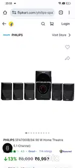 Phlipsh home theatre 5.1 new condition