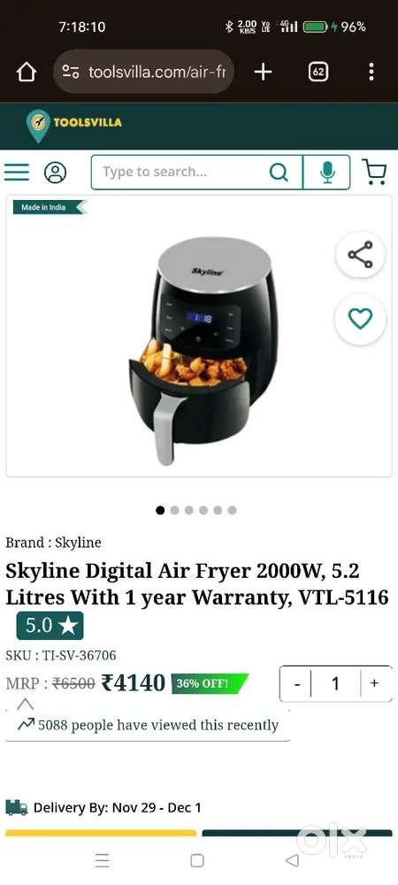 Skyline Airfryer Not used