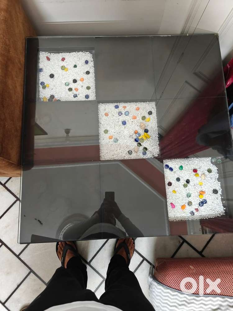 Wooden centre table with mirror