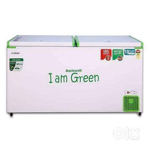 ROCKWELL Convertible GREEN Double Door Deep Freezer