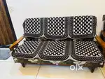 5-Seater Sofa with Center Table & Sofa Cover – Excellent Condition