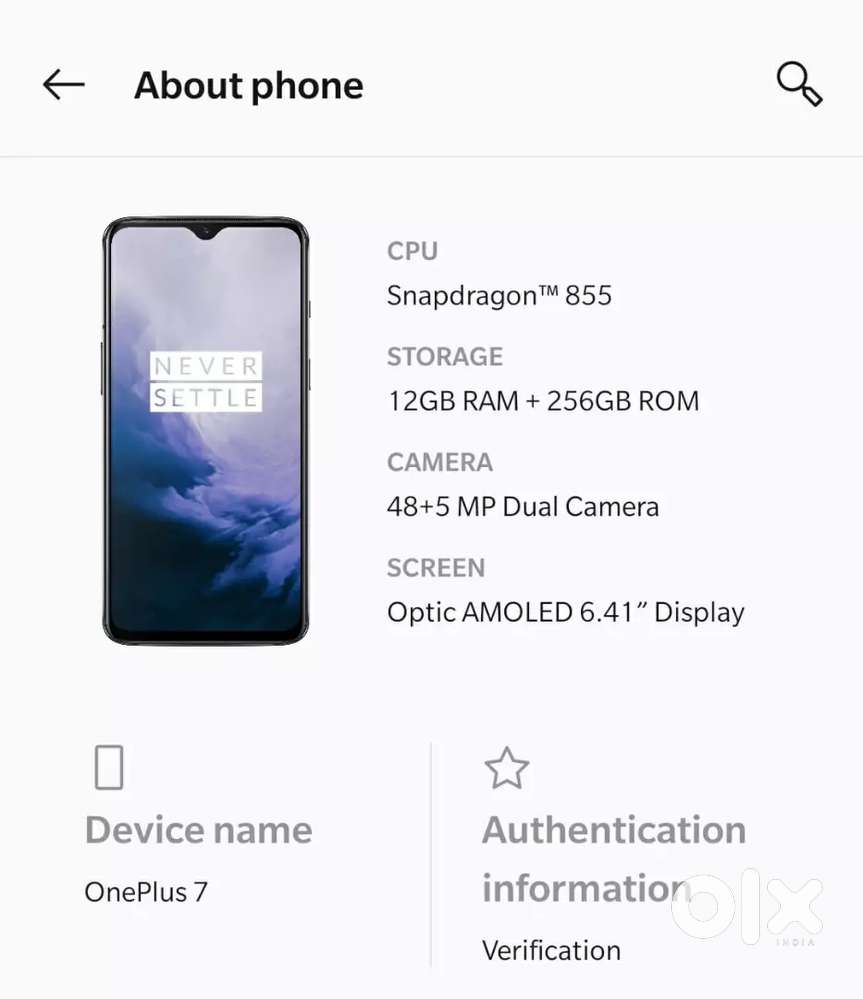 One Plus 7,  12GB RAM 256GB ROM, Excellent condition, well maintained