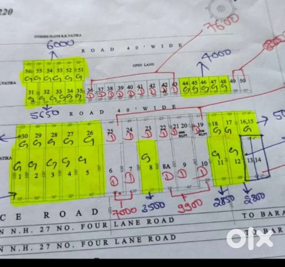 कोटा बारा  फोर लेन रोड पर प्लॉट