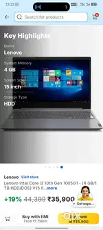Lenovo laptop i3