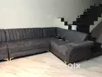 Grey Velvet Sofa