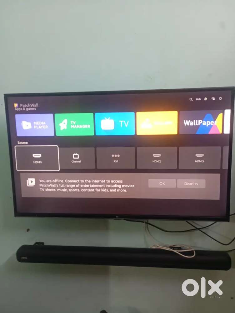 MI LED 4K SMART, 43inches+Intex Sound bar