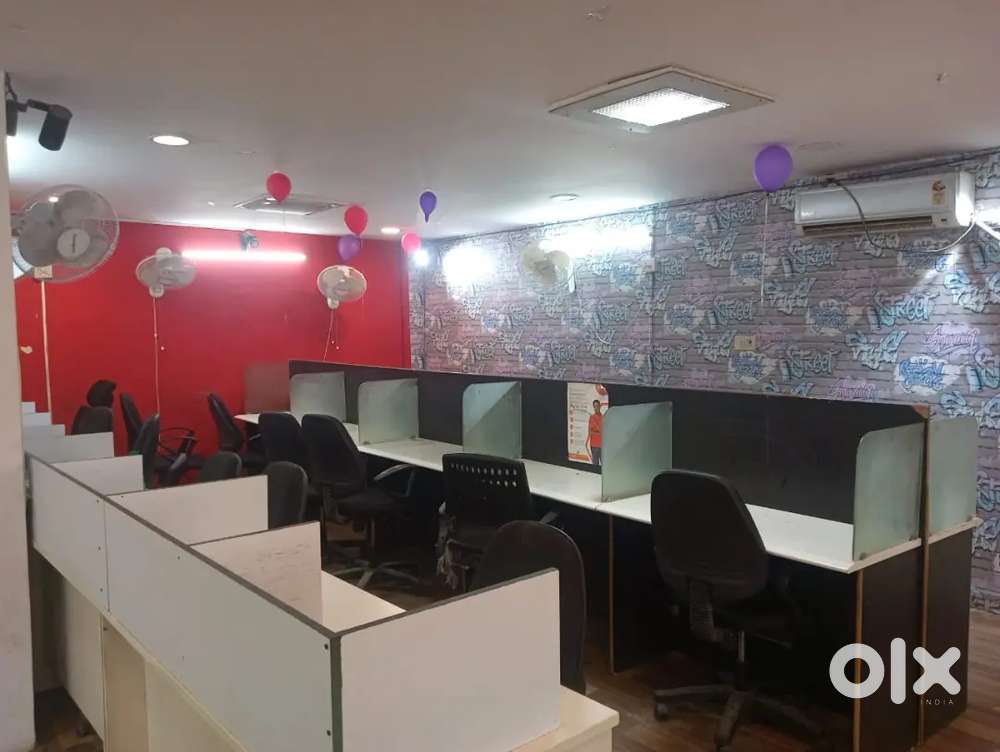 2 Cabin's with Workstation's fully furnished office space for rent