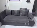 L-Shaped sofa cum bed