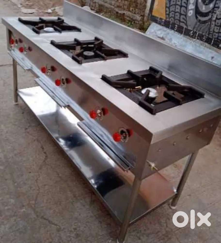 Comercial stainless steel 3 burner Gas