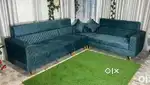 LUXURY L TYPE DIAMOND STRECHING MODEL SOFA AVAILABL AT ZAMZAM FURNITUR