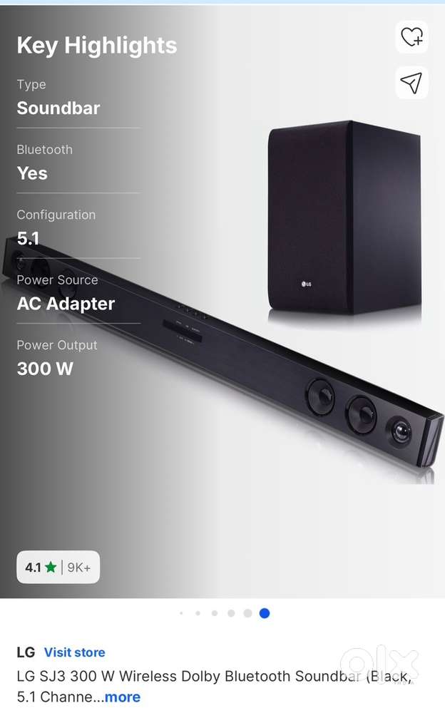 Lg SJ3 300 Sound bar good condition