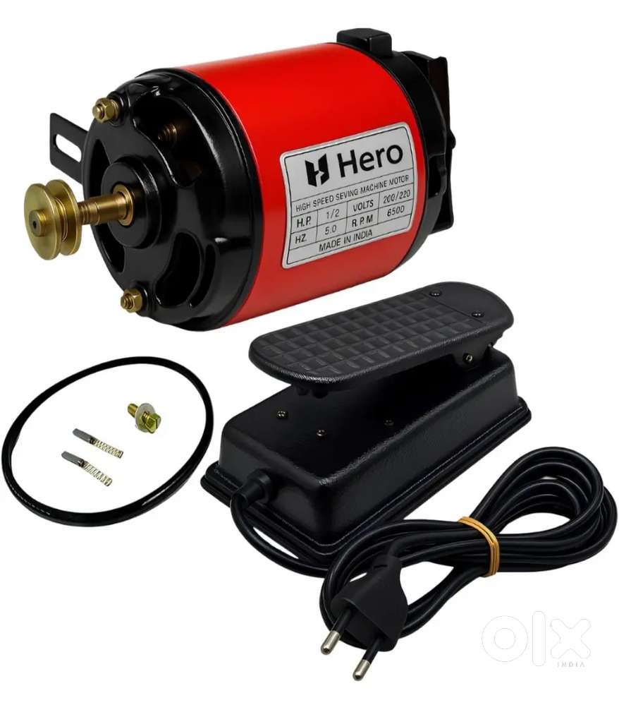 “Hero High Speed Sewing Machine Motor 0.5 HP with Foot Controller