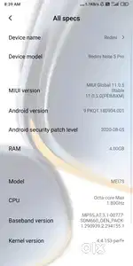 Radmi not 5pro 4g mobile 4 gb ram 64 spes