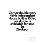 A corner double story 4bhk independent house is available for sale