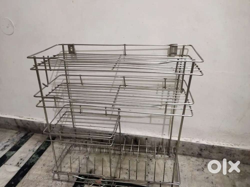 Steel heavy kitchen utensils stand