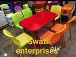 Designer plastic chair table set restaurant furniture garden furniture