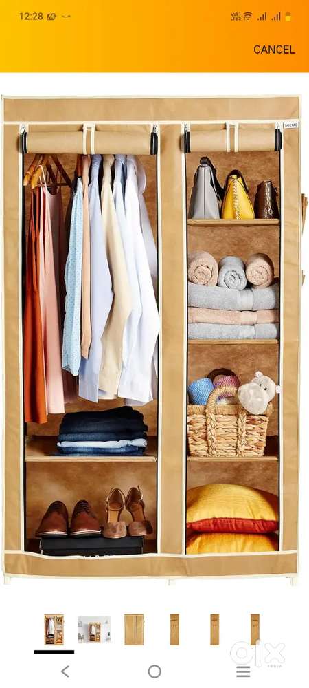 Solimo foldable 2 door wardrobe