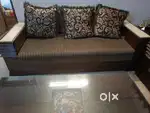 Sofa set 3+2+2, 6 seater dining table, center & side table