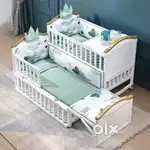 Wooden Kids bed with mosquito net