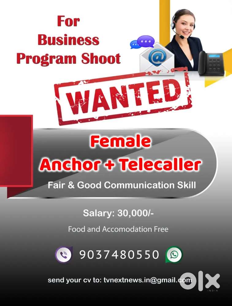 Wanted Anchor /Telecaler