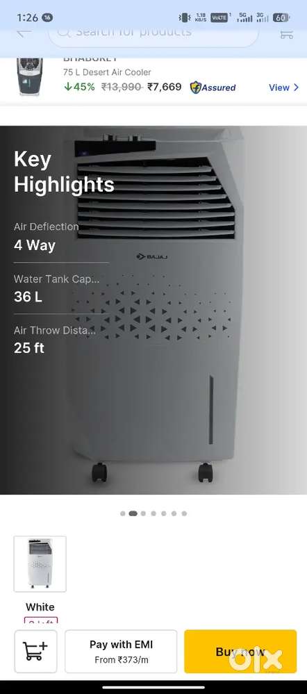 Air cooler Doctor used(bajaj Brand)