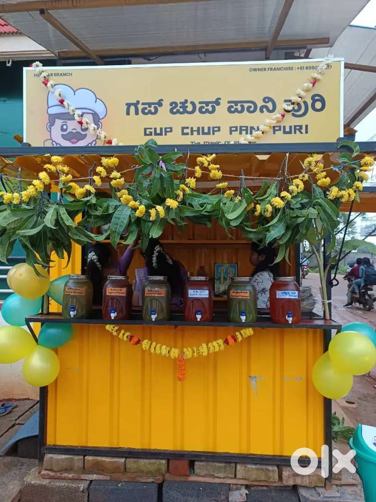 4*6 size shop 6 flavour ಪಾನಿ ಪುರಿ franchise