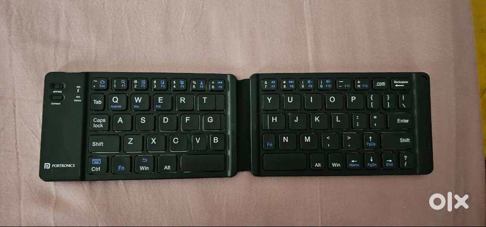Portronics folding Bluetooth keyboard and wireless optical mouse