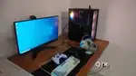 Gaming pc with 240 hz gigabyte monitor and table