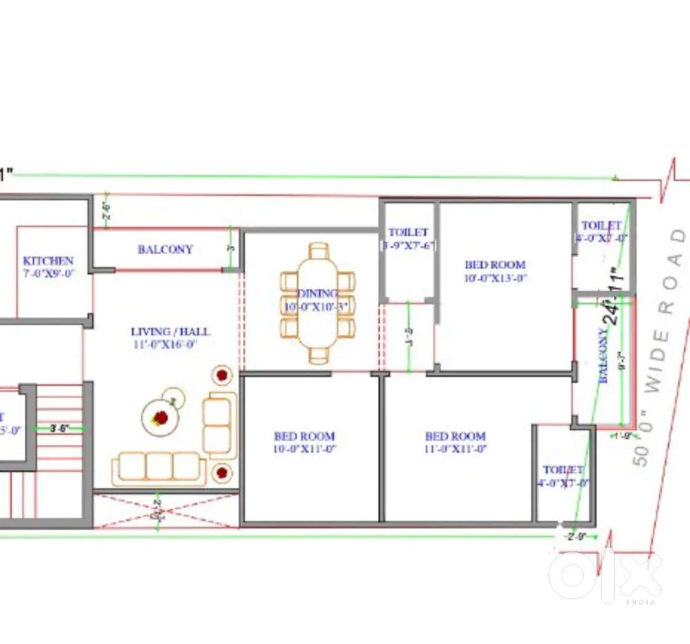 3 BHK flats for sale at shastripuram
