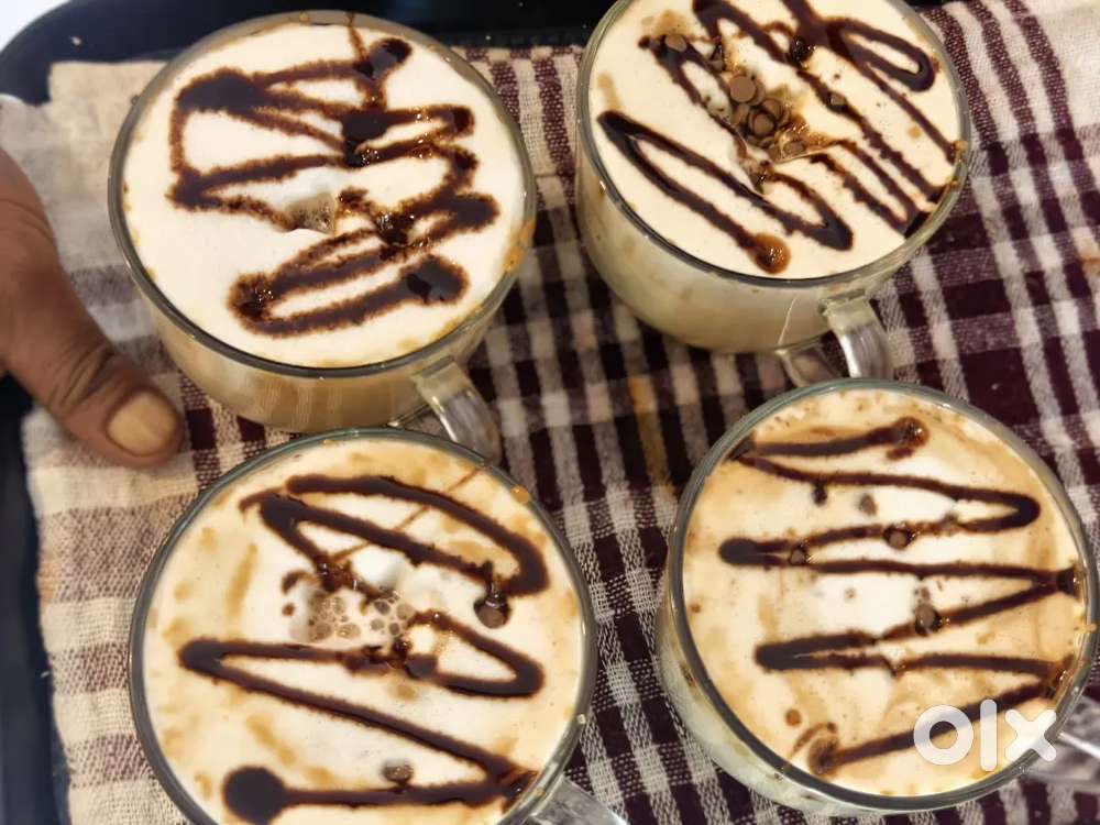 Fully furnished aesthetic cozy purplish cafe