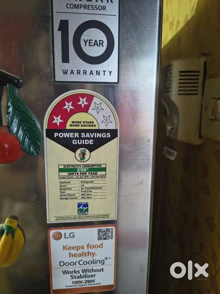 Grey Fridge LG 2019 Model 280 Litre storage