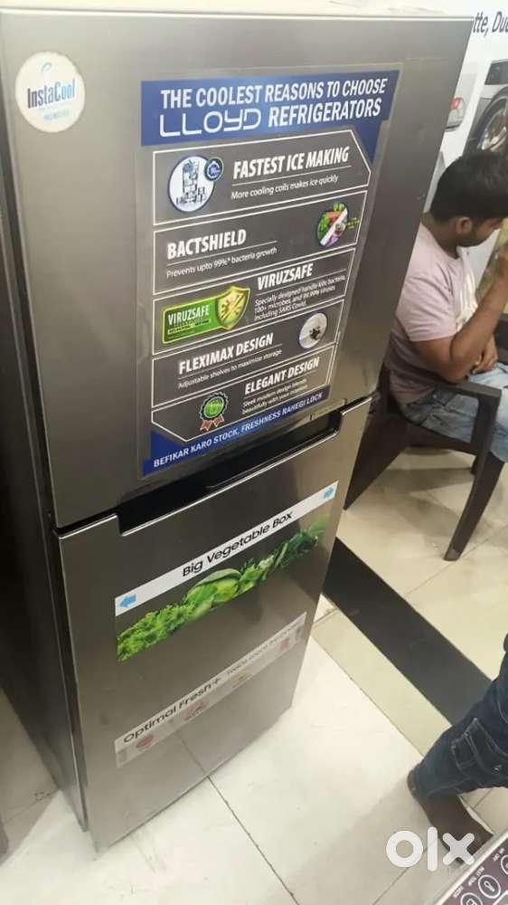 Samsung double door fridge good condition with warranty 1 year