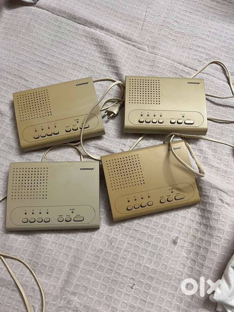 4 in line , 4 sets of  wireless hands free  “Commax “ brand intercome